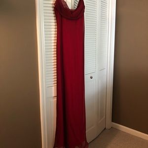 Full length red dress